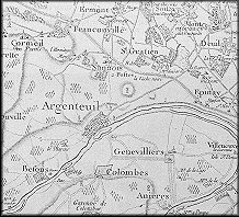 Karte aus dem 18. Jahrhundert, Kollektion Vieil Argenteuil